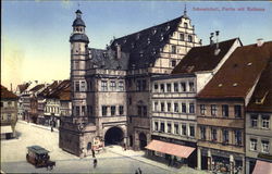 Schweinfurt. Partie mit Rathaus Deutschland Germany Postcard Postcard