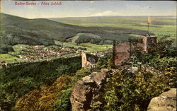 Baden-Baden. Old Castle Postcard