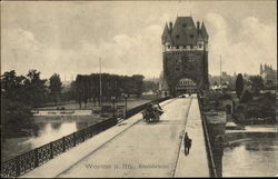 Worms a . Rh., Rheinbrücke Germany Postcard Postcard