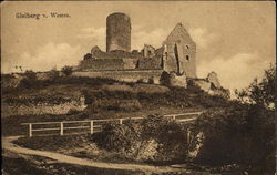 Gleberg Castle Ruins viewed from the West Postcard