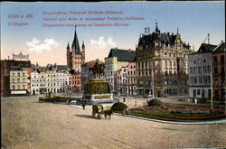 Various structures, plazas, and statues Cologne, Germany Postcard Postcard