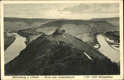 Blick vom Aussichsturm Marienburg, Germany Postcard Postcard