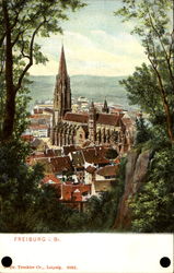 Scene of Town Freiburg, Germany Postcard Postcard