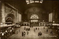 Main train-station Leipzig, Germany Postcard Postcard