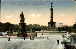 Bismarchdenkmal und Siegesfaute Postcard