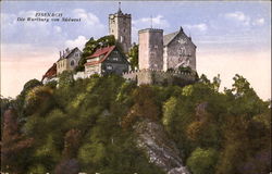 Eisenach. Wartburg Castle, view from south-west Postcard