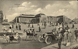 Leipzig. Main station Postcard