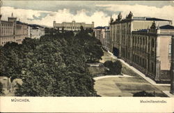 Maximilianstrasse Munich, Germany Postcard Postcard