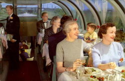 Astra Dome Dining On The City Of Portland Domeliner Postcard