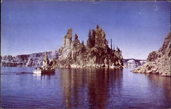 The Phantom Ship, Crater Lake National Park Postcard Postcard