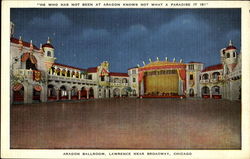 Aragon Ballroom, Lawrence Near Broadway Chicago, IL Postcard Postcard