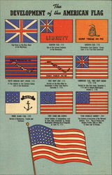 The Development Of The American Flag, Fort Ticonderoga Museum New York Postcard Postcard