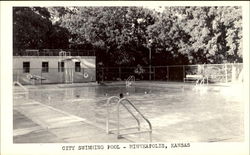 City Swimming Pool Postcard