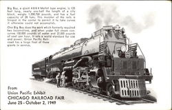 Big Boy Trains, Railroad Postcard Postcard