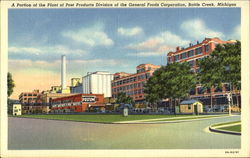 A Portion Of The Plant Of Post Products Division Of The General Foods Corporation Battle Creek, MI Postcard Postcard