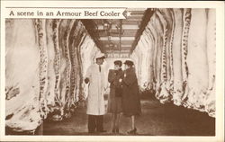 A Scene In An Armour Beef Cooler Advertising Postcard Postcard