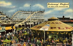 The Million Dollar Amusement Park Rockaway Beach, NY Postcard Postcard