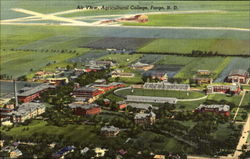 Air View Agricultural College Fargo, ND Postcard Postcard