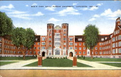 Men's Cart Hall, Purdue University Postcard