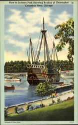 Christopher Columbus Boat Chicago, IL Postcard Postcard