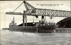 Port Washington Harbor And Coal Dock Postcard