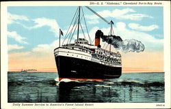 Alabama Cleveland Put-In-Bay Route Postcard