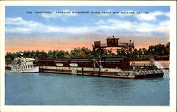 The Mastodon Crossing Mississippi River Above New Orleans Postcard