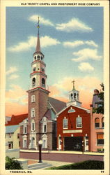 Old Trinity Chapel And Independent Hose Company Frederick, MD Postcard Postcard