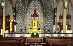 Interior Saint Mary's Cathedral Postcard