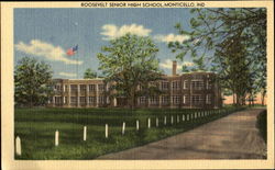 Roosevelt Senior High School Monticello, IN Postcard Postcard