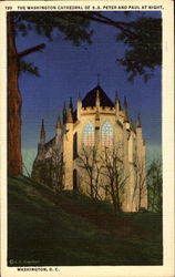 The Washington Cathedral Of S. S. Peter And Paul At Night District Of Columbia Washington DC Postcard Postcard