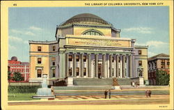 The Library Of Columbia University New York, NY Postcard Postcard