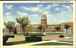 The J. W. Sexton High School Lansing, MI Postcard Postcard