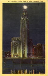 Le Veque-Lincoln Tower At Night Columbus, OH Postcard Postcard