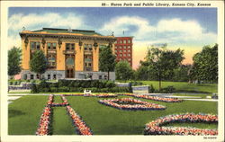 Huron Park And Public Library Postcard