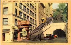 Angel's Flight At Third And Hill Streets Los Angeles, CA Postcard Postcard