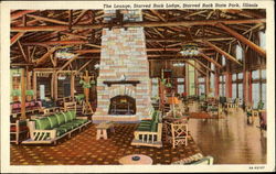 The Lounge Starved Rock Lodge, Starved Rock State Park Postcard