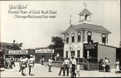 Frontier Town Of Gold Rush Days Postcard