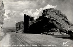 Trail Ridge Road At The Big Rock, Rocky Mt. National Park Colorado Rocky Mountain National Park Postcard Postcard