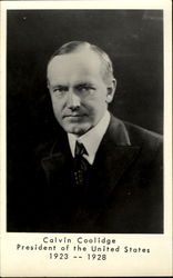 Calvin Coolidge Presidents Postcard Postcard