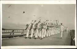 Navy Sailors Marching Postcard Postcard