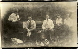 Group of People with Apples Postcard