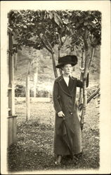 Woman with Hat Postcard