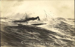 Crossing Coos Bay Boats, Ships Postcard Postcard