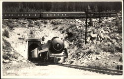 Train Coming out of Tunnel Postcard