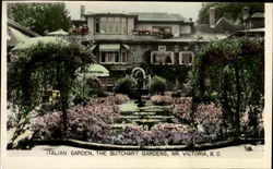 Italian Garden The Butchart Gardens Nr. Victoria, BC Canada British Columbia Postcard Postcard