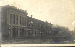 Main Street, Hardware Store La Harpe, IL Postcard Postcard