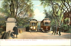 Public Garden Entrance To Subway Postcard