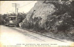 Ledge On Dartmouth And Westport Railway New Bedford, MA Postcard Postcard