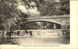 Bridge At Lotus Inn, Wissahickon Philadelphia, PA Postcard Postcard